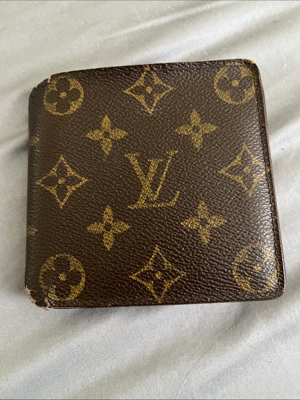 Louis Vuitton Monogram Canvas Wallet in Brown and Gold Accents